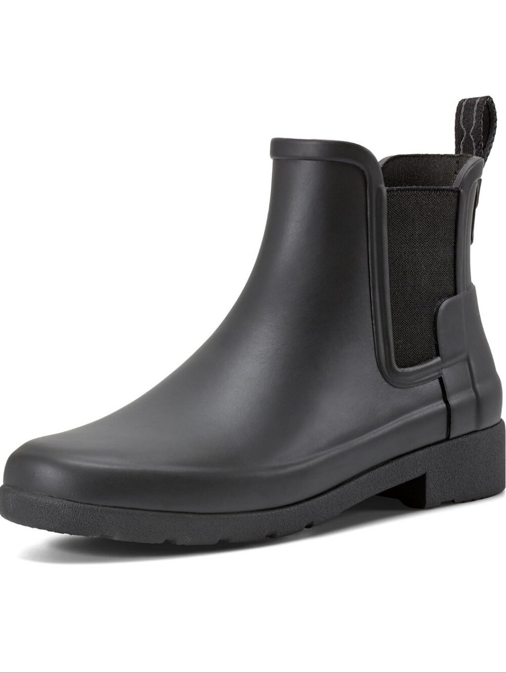 Hunter Original Refined Chelsea Boots Black Rubber Rain Shoes Size 10
